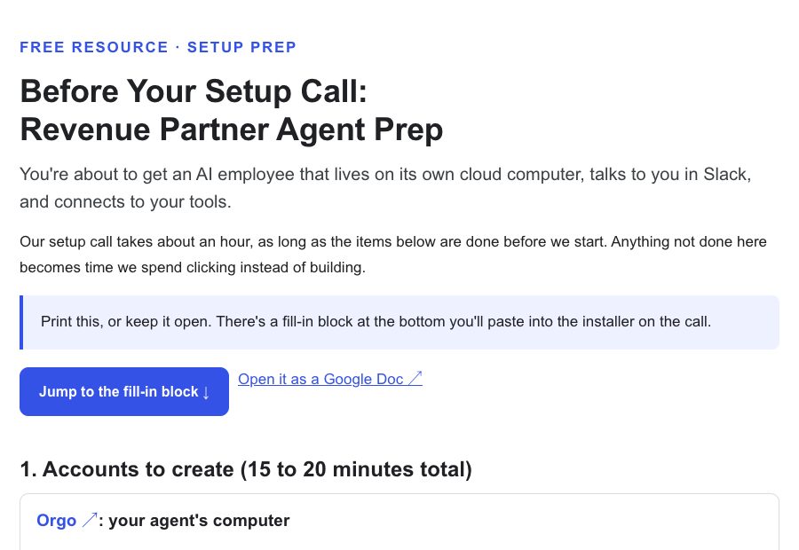 Preview of Before your setup call