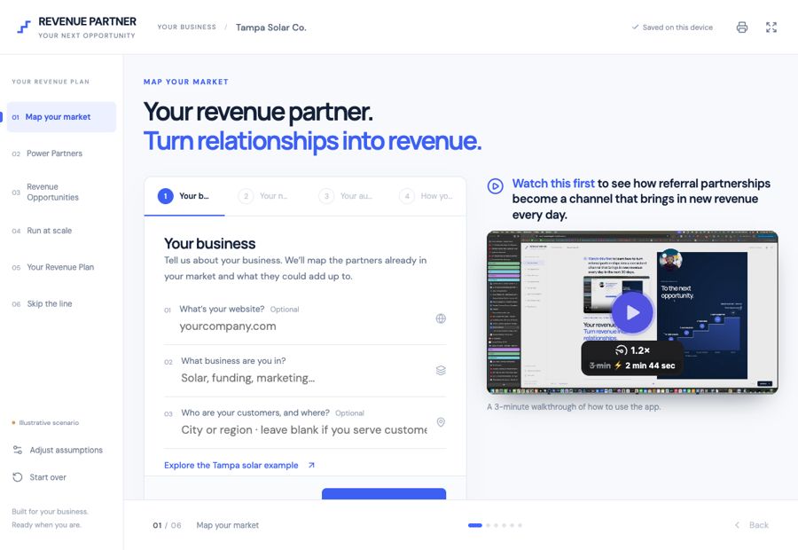 Preview of Revenue Map